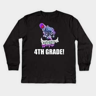 4TH Grade Jelly Basketball Jelly Fish Kids Teens Back To School Sports Kids Long Sleeve T-Shirt